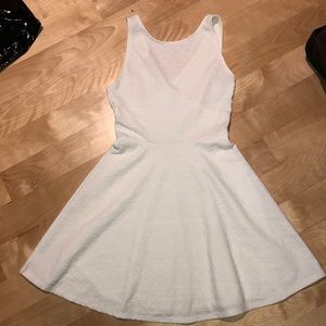 White Aztec Print Skater Dress